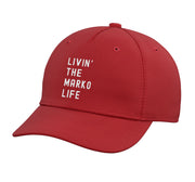 Marko Living The Marko Life Name Adjustable Printed Baseball Hat by Marko Living The Marko Life Birthday Funny – Cotton, Red