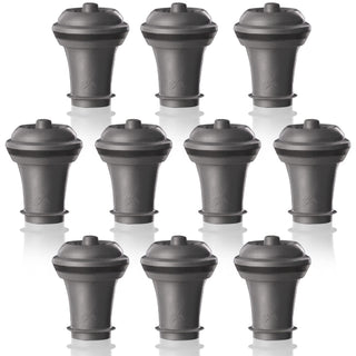 Wine Stopper - Gray by Vacu Vin – Rubber, Gray, Pack of 10, Model VACUVIN0881050