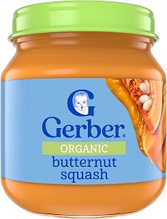 Gerber Stage 1 Organic Butternut Squash, 4 Oz, 10 Pack
