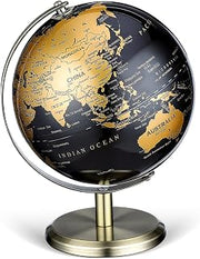 Gatuida 6 Inch Small World Globe Desktop Earth Decor for Kids Adults | Rotating Antique Decorative Geography Learning Globe for Home Office Classroom