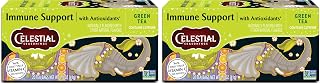 Celestial Seasonings Immune Support Green Tea 20 Tea Bags (Pack of 2)