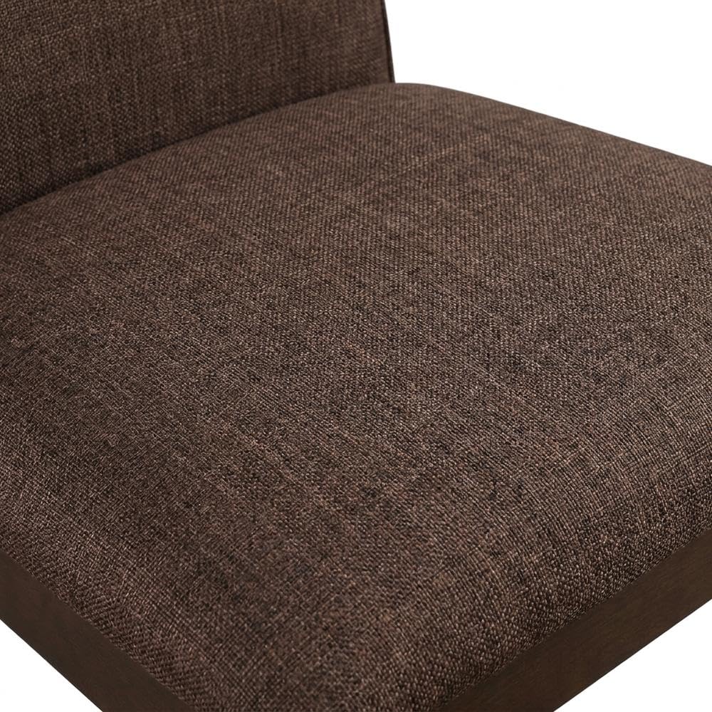 Polyester Upholstered Dining Chairs Set of by Furnifact – Upholstered, Brown, Pack of 2