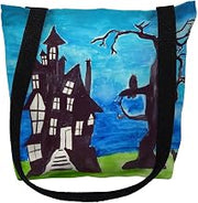 Betsy Drake TY1041M 16 x 16 in. Haunted House Tote Bag - Medium