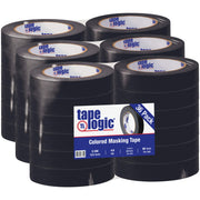 (36 Pack General Purpose Colored Masking Tape by Tape Logic – 1 Inch x 60 yds. (Pack of 36), Black, Model TLT935003B