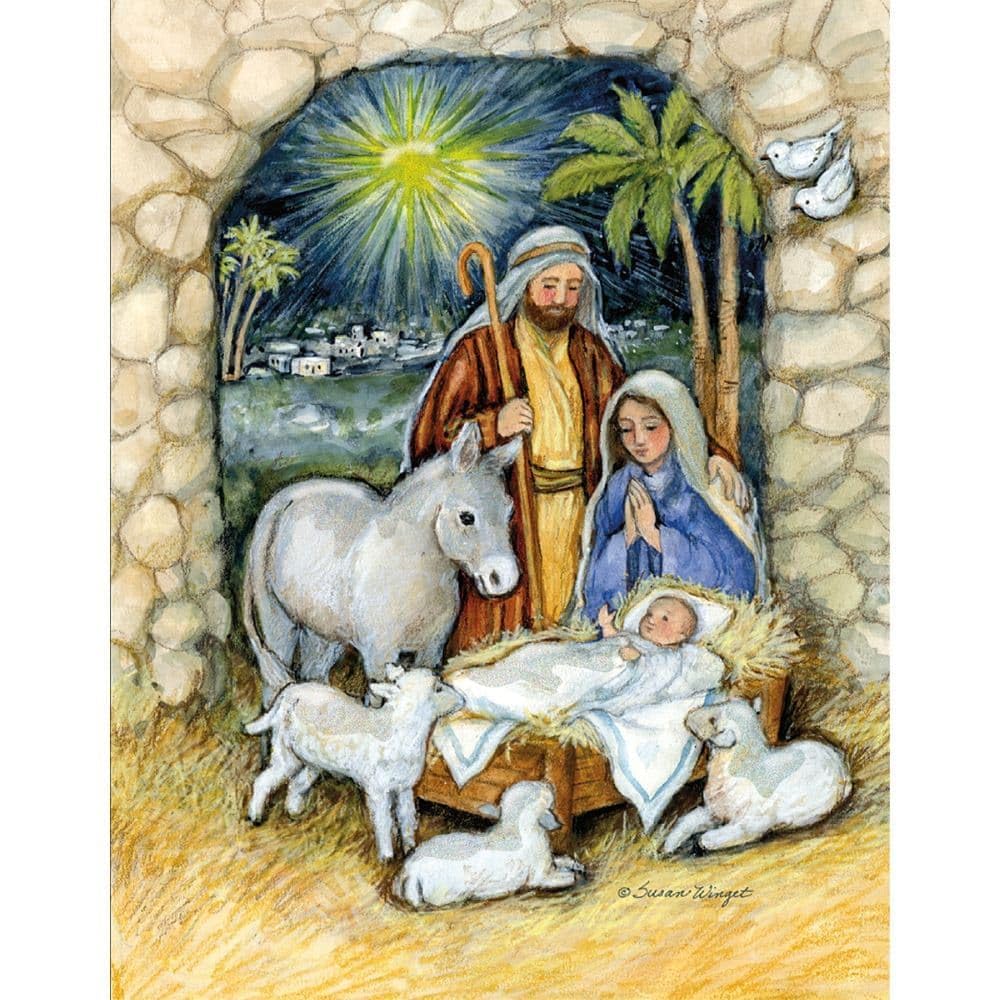 Nativity Boxed Christmas Cards by Lang – 6.875 inches x 5.375 inches, Paper, Multicolor, Model 1004888
