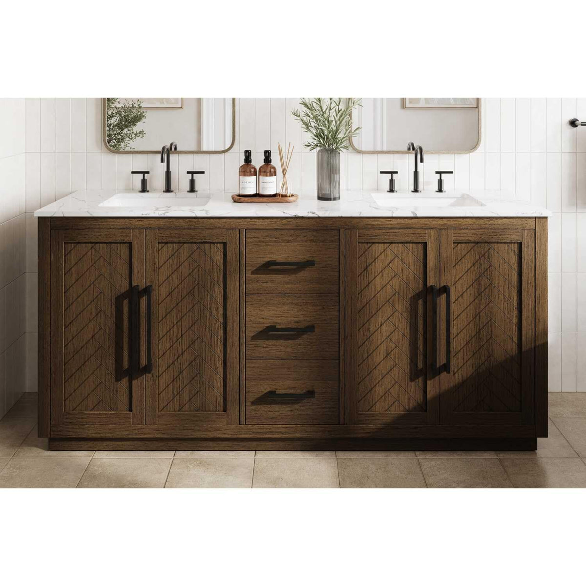 Chase Bathroom Vanity Hazel Oak by Lighting Design – Wood, Hazel Oak, Model VF29072DHO