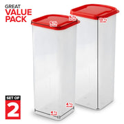 Stock Your Home Red / 13.5 x 5.2 x 5.2 inches / 369.0 cubic_inches Bread Boxes