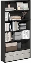 Furinno PASIR Book Shelf, 6-Tier Bookshelf with Open Storage Shelf, Standing Bookcase, 9.4 x 31.5 x 63, Easy Assembly, for Home Office, Bedroom, Living Room, Espresso