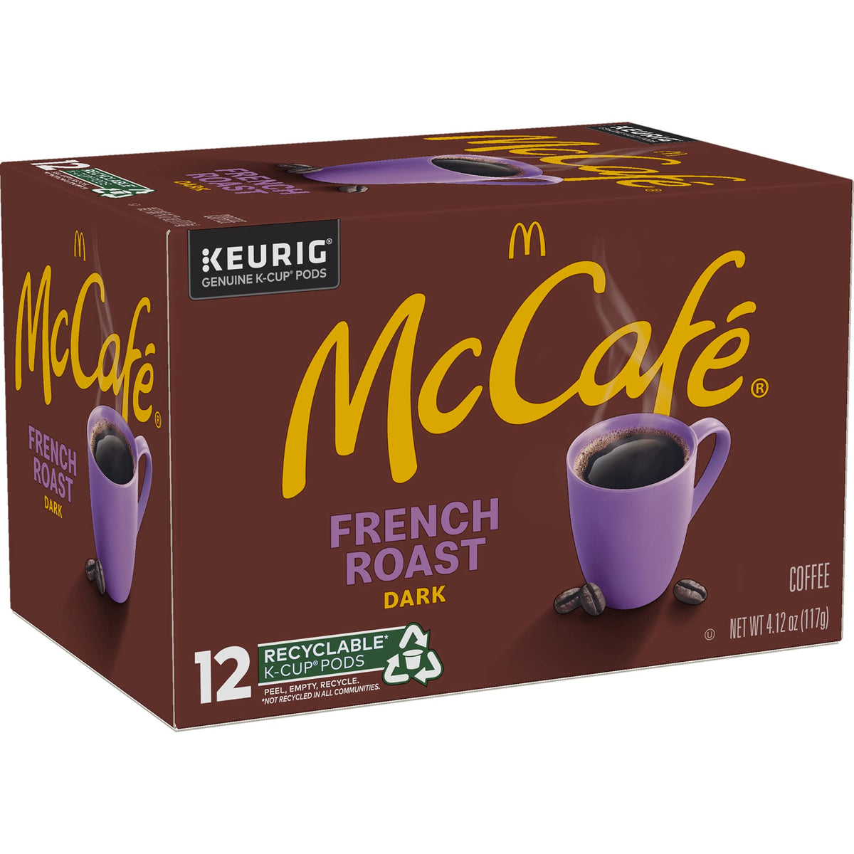 French Roast Keurig K Cup Coffee Pods (12 Count) by McCafe – 12 Count (Pack of 1), Model 430000608800