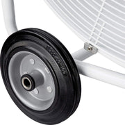 Outdoor Rated 30" Mobile Tilt Drum Blower Fan by Global Industrial – 14.5"L x 35.5"W x 38.5"H, Alloy Steel, White, Model HVD-30M