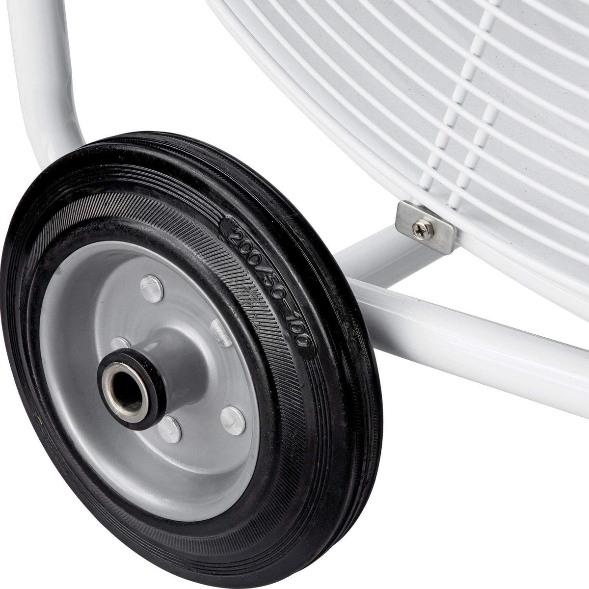Outdoor Rated 30" Mobile Tilt Drum Blower Fan by Global Industrial – 14.5"L x 35.5"W x 38.5"H, Alloy Steel, White, Model HVD-30M