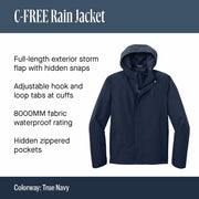 Men's Rain Jacket by Port Authority – 4X-Large, Polyester Blend, Grey Steel, Model J714