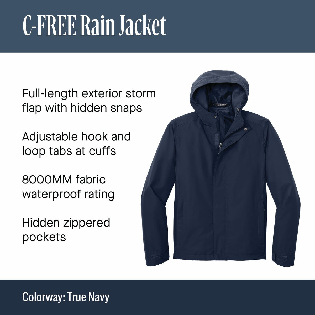 Men's Rain Jacket by Port Authority – 4X-Large, Polyester Blend, Grey Steel, Model J714