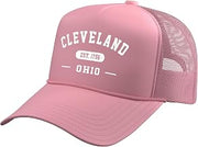Cleveland Ohio Est 1796 Vintage Retro Athletic Style Trucker Hat with Adjustable Mesh Back
