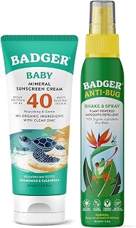 Badger SPF 40 Baby Sunscreen and Bug Spray