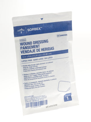 SORBEX Sterile Absorbent Dressings by Medline – 6"x9", Cellulose, Fluff, Model NONEX0069H