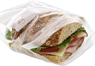Royal Double Zipper Sandwich Bag 6.5 Inch x 6 Inch, Package of 500