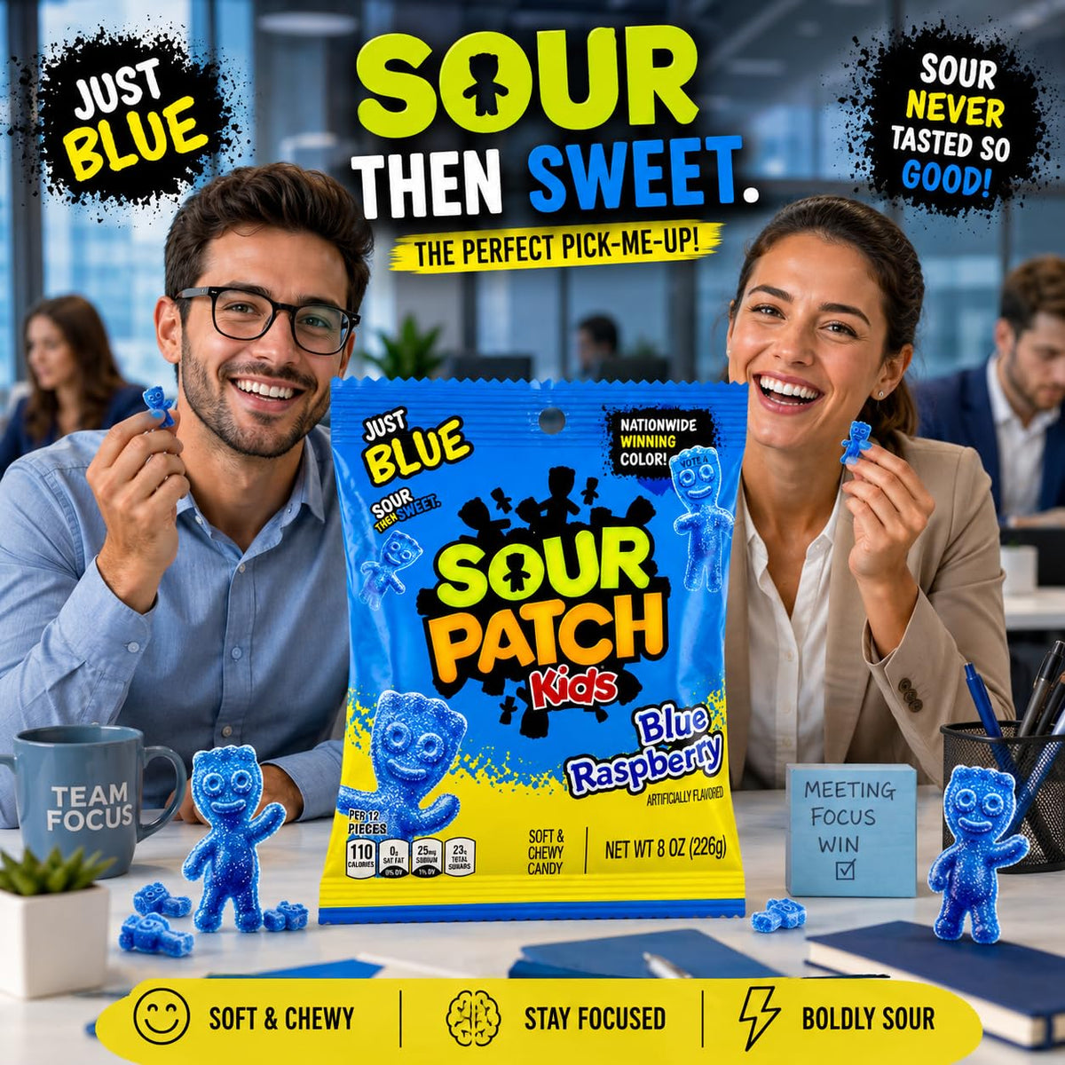 Blue Raspberry - 3.6 oz by Sour Patch Kids – 3.6 Ounce (Pack of 2), Blue, Pack of 2