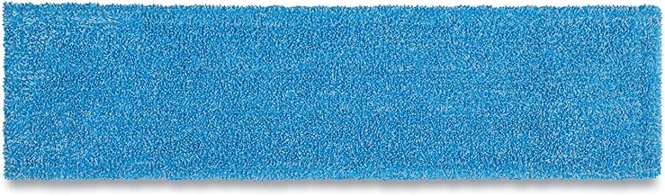 Rubbermaid Commercial Products 18 inch Adaptable Flat Mop Microfiber Pad, Blue, for Janitorial/Professional Cleaners and Light-Duty Cleaning/Mopping with Tab/Pocket Functions