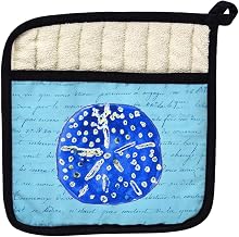 Betsy Drake PT989 Blue Sand Dollar Pot Holder