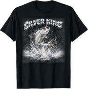 Silver King Retro Atlantic Tarpon Fishing Inshore Fisherman T-Shirt