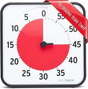 TIME TIMER 8 inch Visual Timer - 60 Minute Kids Desk Countdown Clock with Dry Erase Activity Card, Also Magnetic - for Kids Classroom, Homeschooling Study Tool, Task Reminder, Home and Kitchen Timer