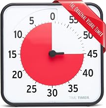 TIME TIMER 8 inch Visual Timer - 60 Minute Kids Desk Countdown Clock with Dry Erase Activity Card, Also Magnetic - for Kids Classroom, Homeschooling Study Tool, Task Reminder, Home and Kitchen Timer