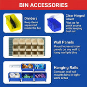 QUANTUM STORAGE SYSTEMS Yellow / 10" L x 6" W x 5" H / 277.5 cubic_inches Open Storage Bins