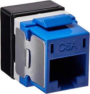 Hubbell HJ6AB Jack, CAT6A, Universal, Blue (Pack of 25)