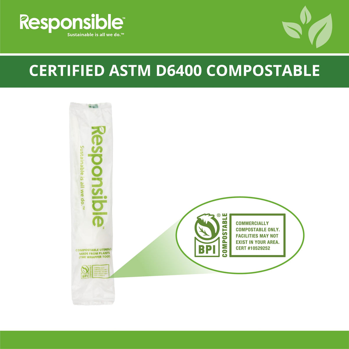 Responsible Products 6.5" Spoons (750 Count) / White / Contemporary Spoons