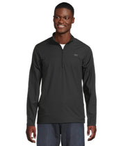 Men's Wanderlust 1/4 Zip Black XL by TravisMathew – X-Large, Polyester, Black, Model 1MAA041
