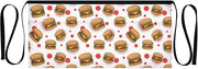 Kitchen Apron Hamburger | Unisex Server Apron with 3 Pockets, Adjustable for Waiters, Gardeners, Kitchen, BBQ, Painting and Restaurant Work