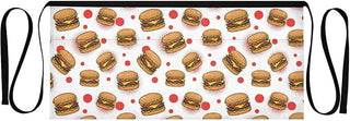Kitchen Apron Hamburger | Unisex Server Apron with 3 Pockets, Adjustable for Waiters, Gardeners, Kitchen, BBQ, Painting and Restaurant Work