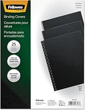 Fellowes Futura Presentation Cover, Letter Size, Black, 25 per Pack (5224901)