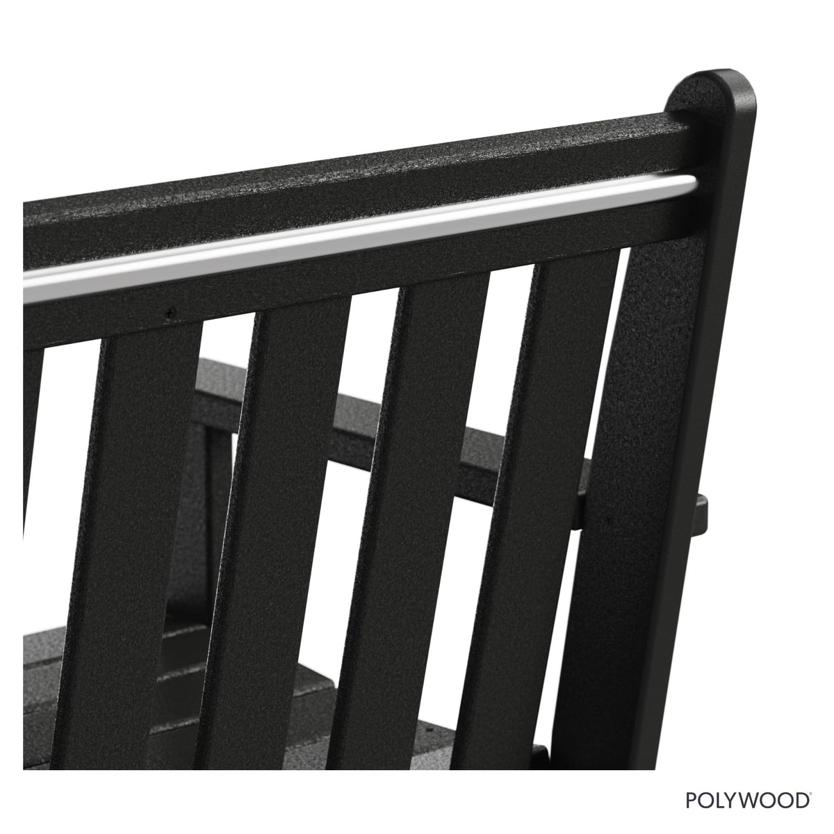 Vineyard 48" Bench by Polywood – 48", Plastic, Black, Model GNB48BL