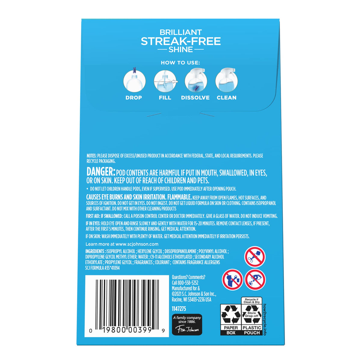 DISSOLVE PODS2PK REFILL 2X0.28FLOZ by Windex – 2 Count (Pack of 1), 2 Pack, Model 339896