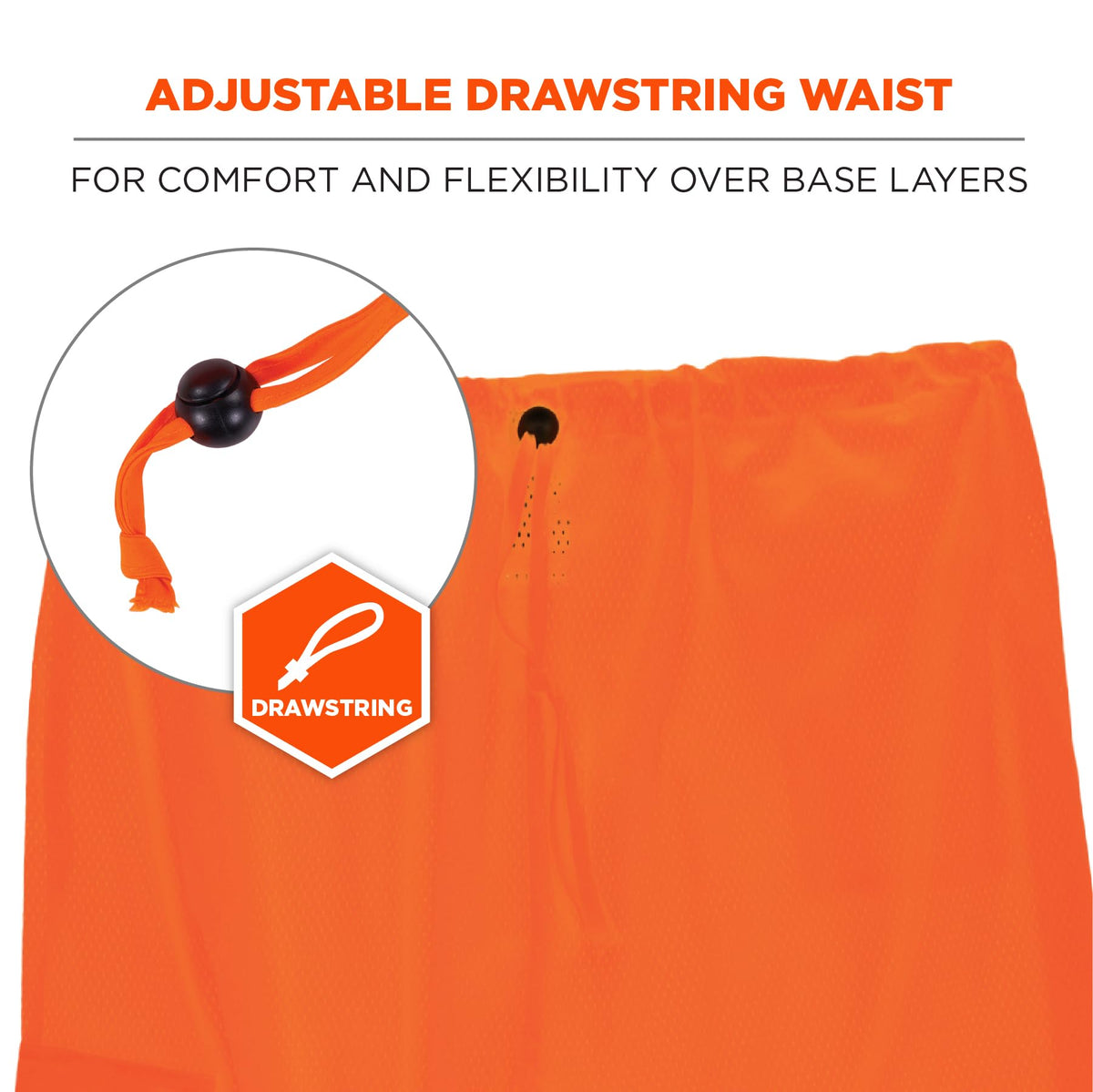 GloWear 8910BK High Visibility Mesh Reflective Safety Pants by Ergodyne – Polyester, Orange, Model 23935
