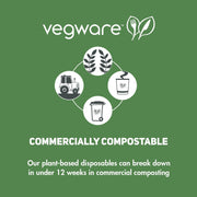 89-Series Compostable Coffee Cup Lids by Vegware – Fits 10-20oz, CPLA, White, Pack of 1000, Model VLID89S