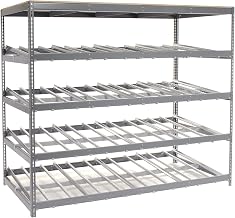 Global Industrial 4 Level Single Depth Gravity Flow Carton Rack, 96" W x 48" D x 84H
