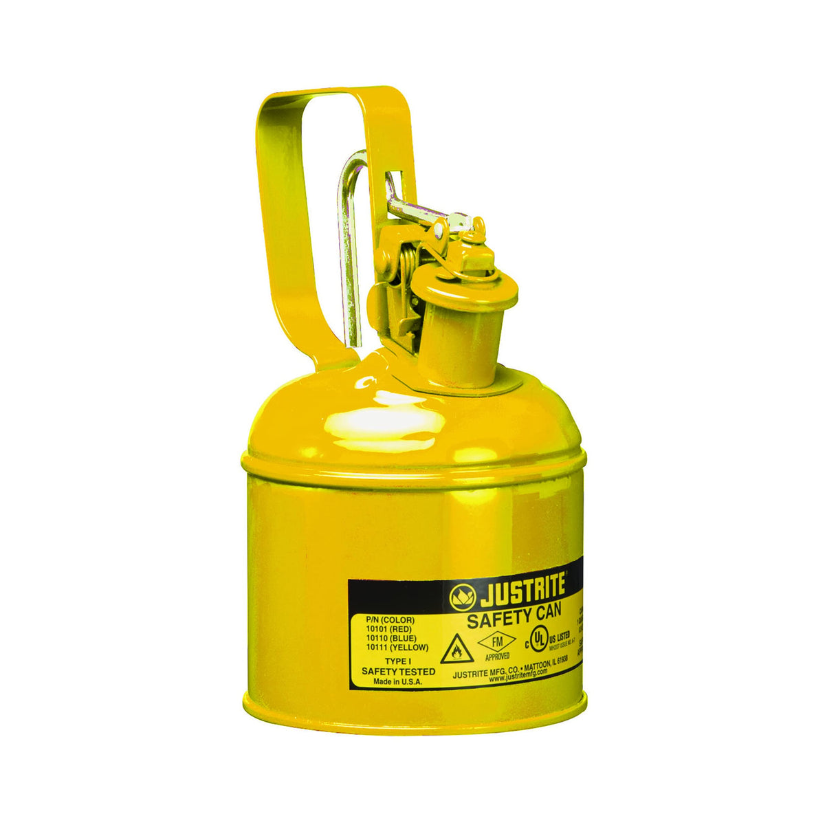 Safety container type I container type I protect workers and reduce fire hazards by Justrite – 1 l, 4 liters, Stainless Steel, Yellow, Model JCN10111Z0