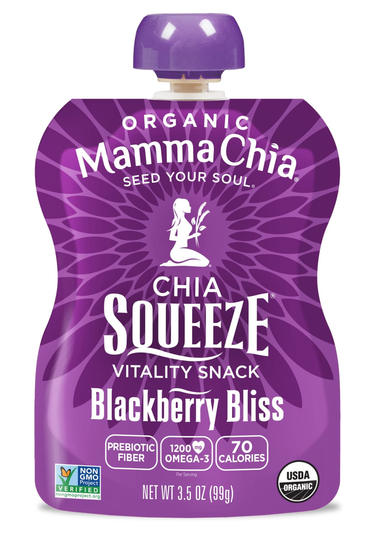 Mamma Chia Blackberry / 3.5 Ounce (Pack of 24) / Snack Fruit Snacks