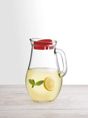 Bistro Pitcher with Stopper LT 1. by Pasabahce – 62.6 Ounces, 1850 milliliters, Glass, Transparent, Model 02605