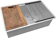 Ruvati 36-in 16-Gauge Rounded Offset-Drain Workstation Sink - RVH8596