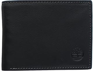 Timberland Men's Wellington Leather Rfid Bifold Commuter Security Wallet, Black, One Size