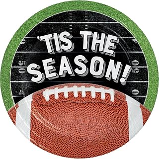Creative Converting Football Kick Off 7-inch Paper Desert Plates 8 Pack