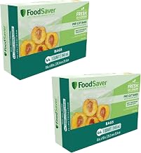 FoodSaver Gallon Pre-Cut Vacuum Seal Bags, Easy Use Vacuum Storage Bag (1 Quart (88 CT))