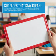 Schoolmate Small Dry Erase Lap Whiteboard by MasterVision – 16" x 12", Red, Model MB8139206