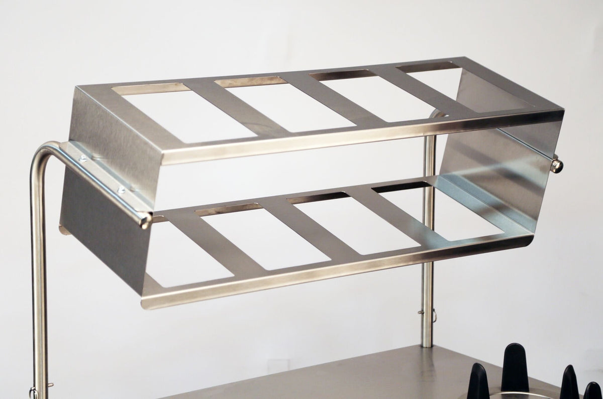 Food Service Deluxe Tray Starter Station for Pans by Lakeside – Stainless Steel, Model 2620