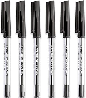 STAEDTLER Medium 0.5mm 430 M Stick Ballpoint Pens Writing Pen Smooth Ink (Black)
