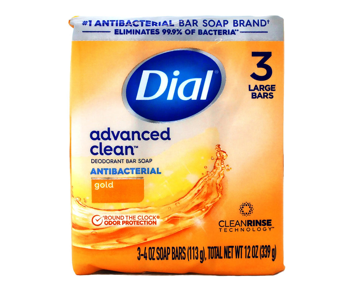 12402 4 oz. Gold Dial Antibacterial Soap Bars – 4 Ounce (Pack of 3), Model 2410